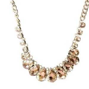 The Skyline Collection Golden Rhinestone Necklace